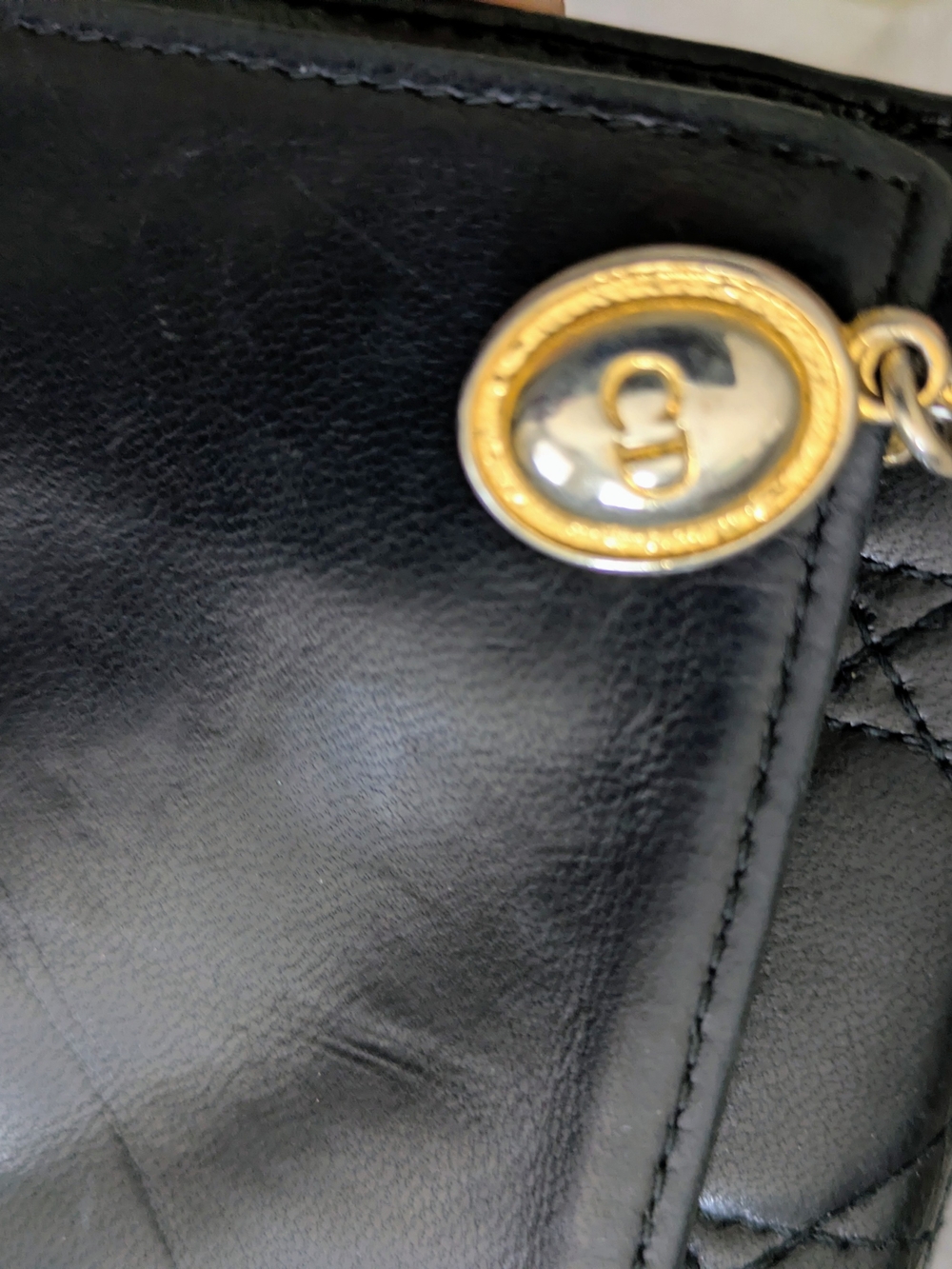 Christian Dior Galliano Cannage Black Leather Bucket Bag With Wallet Rare - Picture 16 of 16